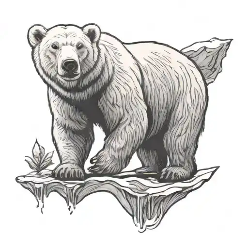 Polar Bear And Word Precious