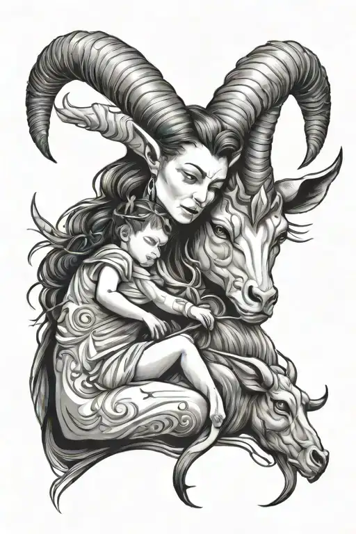 Capricorn Child And Mother Who Wraps