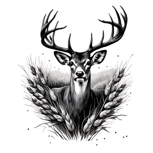 Deer And Wheat