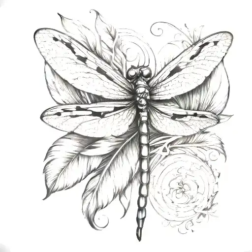 Dragonfly And A Feather