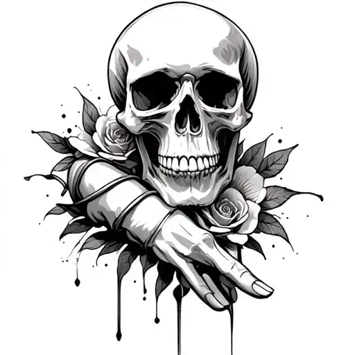 Hand Skull With Sleeve