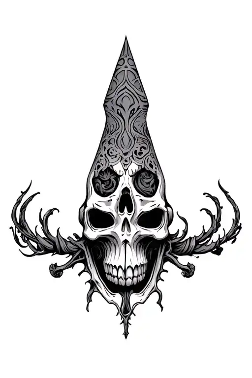 Dark Scary Skull Death Pointy Sternum Horror
