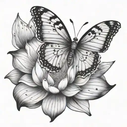 Butterfly And Lotus