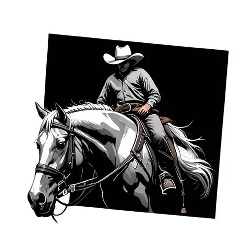 Cowboy On A Horse