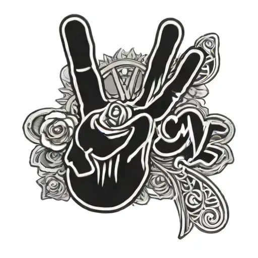 Writing One Love And Peace Sign