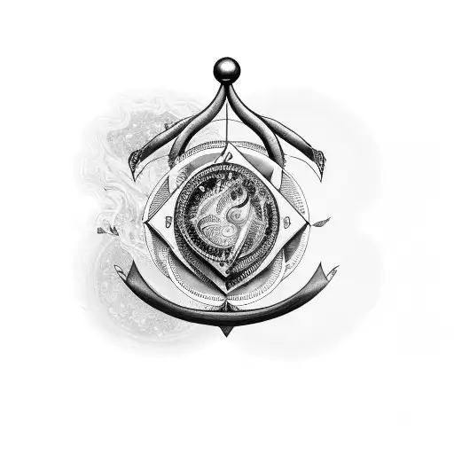 Libra Scales With Loyalty Symbol Intrgrated