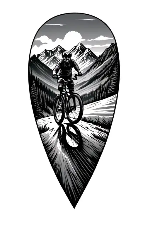 Mountain Bike With Mountains