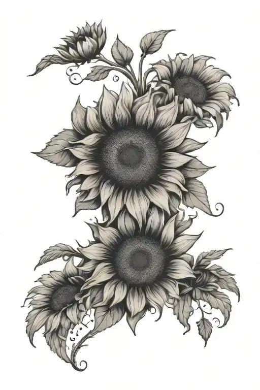 Sunflower And Hand Prints Forming