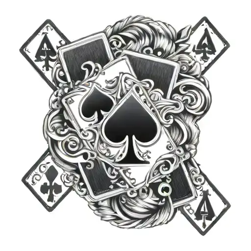 All 4 Aces Poker Card