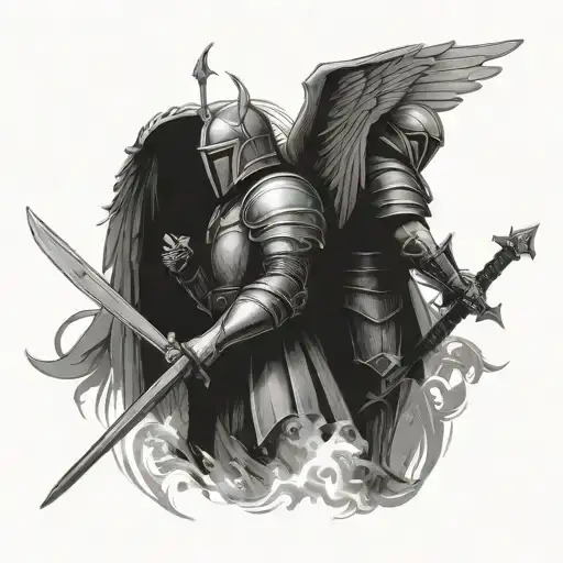 Warrior Knight And An Angel
