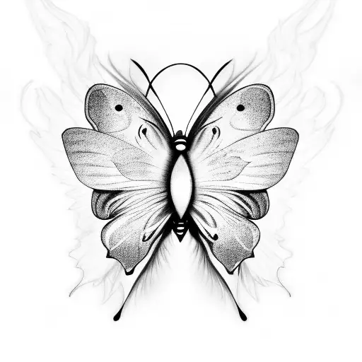 Butterfly On Fire With Eyes On Wings