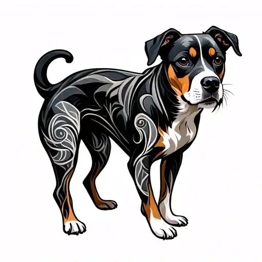 Dog Geo Symteric Shapes Forming