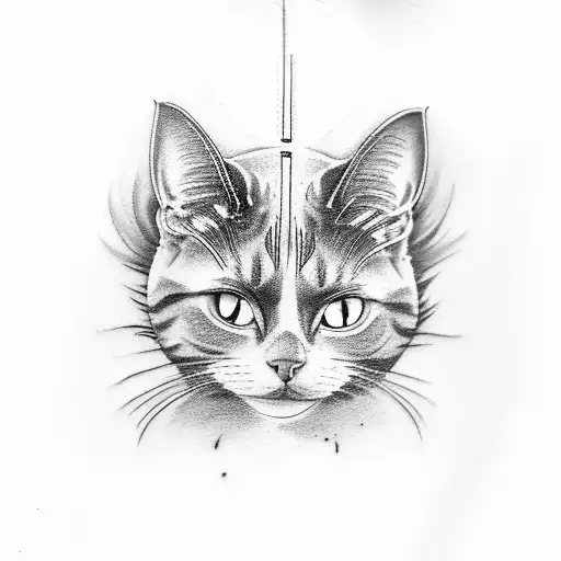 A Tattoo Featuring A Cat Playing A Video Game