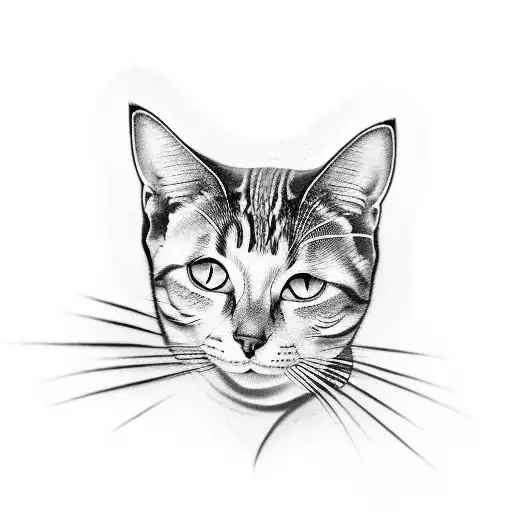 A Tattoo Featuring A Cat Listening To Music