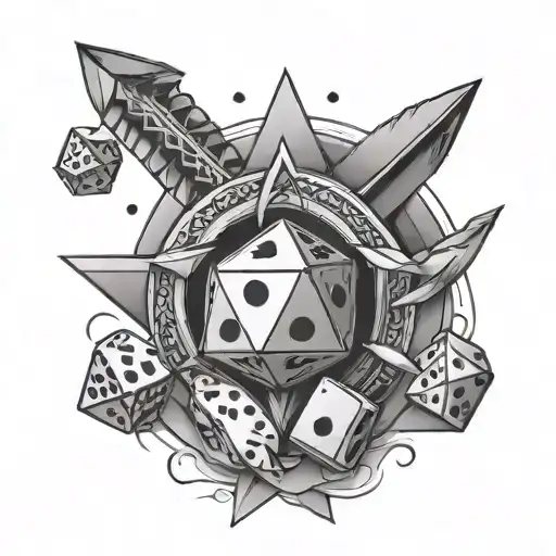 North Arrow And Dice