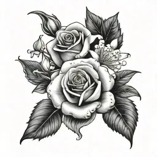 Rose And Lily Of The Valley