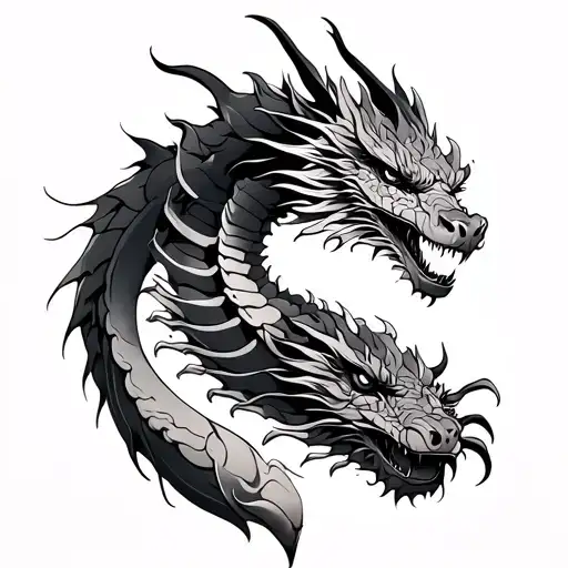 Spine Tattoo With Dragon Wrapped