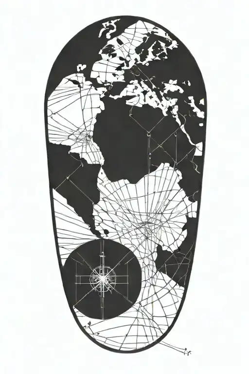 Longitude Lines Going Down The Arm Sleeve