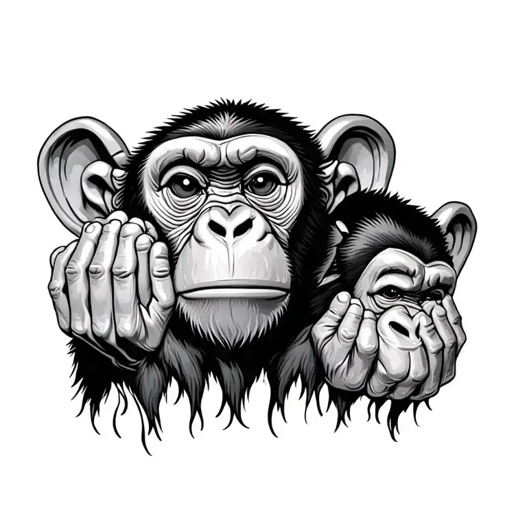 Monkey Hear No Evil See No Evil Speak No Evil