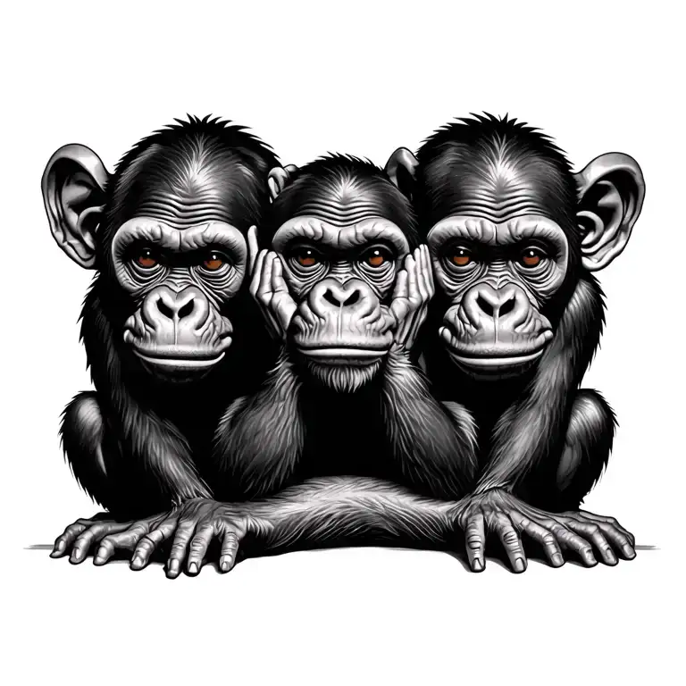 3 Monkeys Hear No Evil See No Evil Speak No Evil
