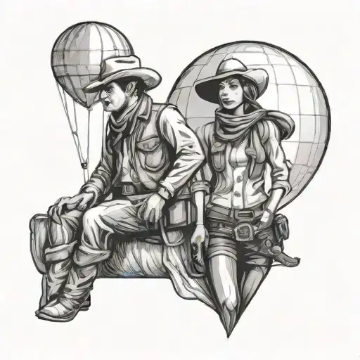 A Cowboy Couple Without A Hot Air Balloon