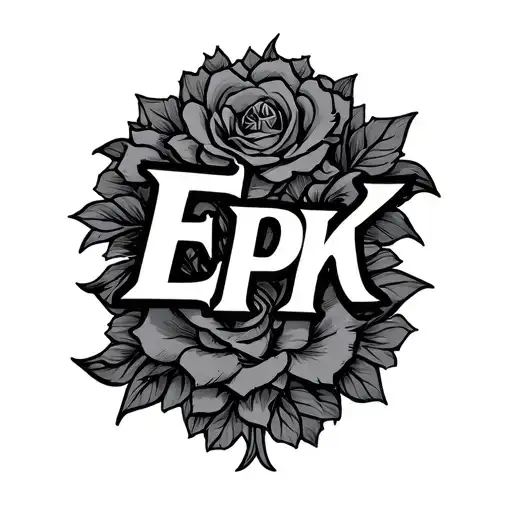 Epk Initial Tattoo Design Featuring