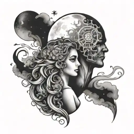 Couple Love Moon Sun