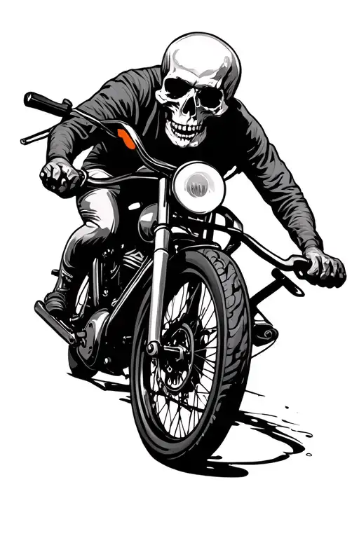 Skull Riding Bike
