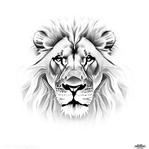 Big Lion And Small Lion Inside It