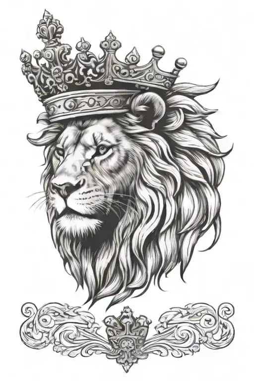 Lion Wearing A Crown