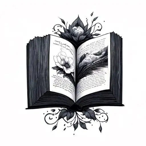 Open Book With Fantasy