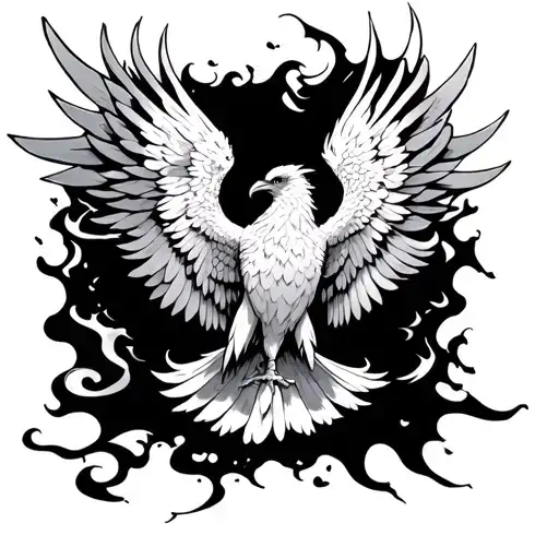 Aquarius Phoenix Rising From The Ashes