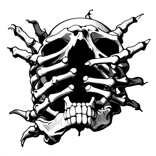 Skeleton Fingers Opening Me Up From Inside My Left Rib Cage