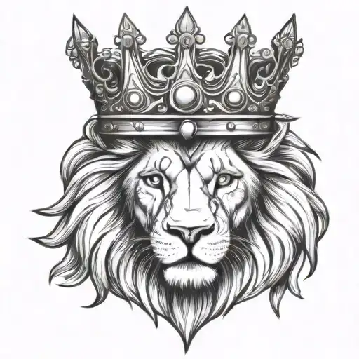 Crowned Lion Face