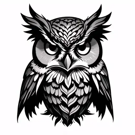 Owl Tattoo Arm Sleeve