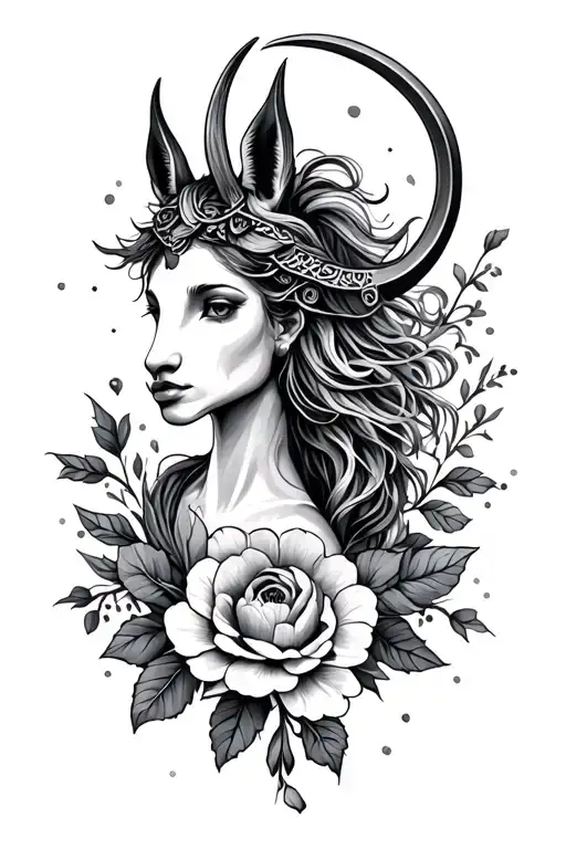 Sagittarius And Floral Design