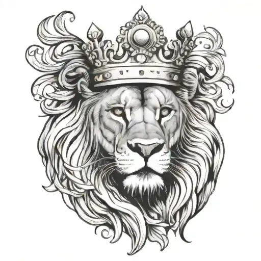 Lion Wearing A Crown