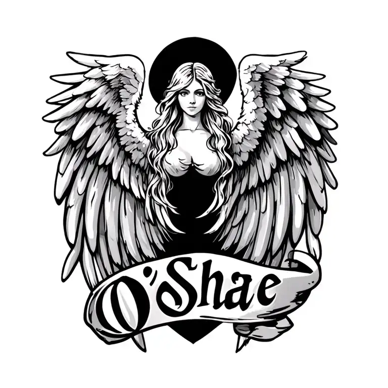 Angel Wings With Name O'shae