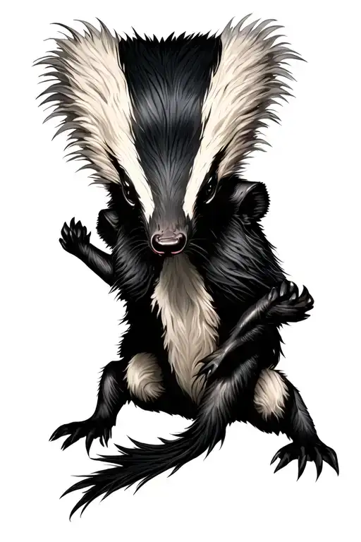 Honey Badger Gothic Style No Background