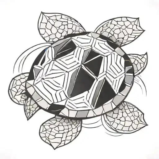 Origami Turtle Swimming Gracefully