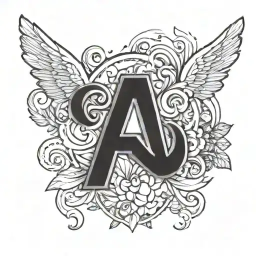 Simple Anu Name Tattoo Without Background