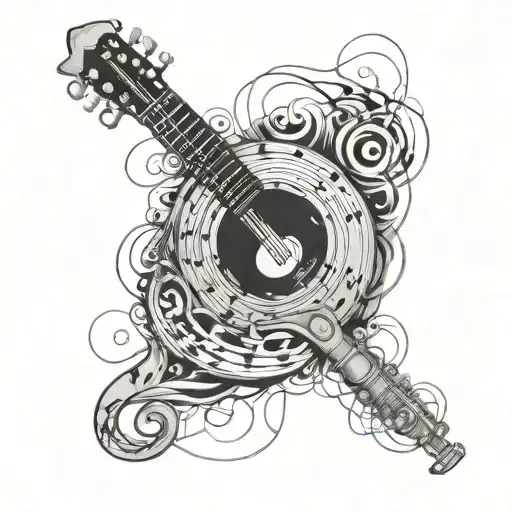 Music Drawing Writing Ripped Skin