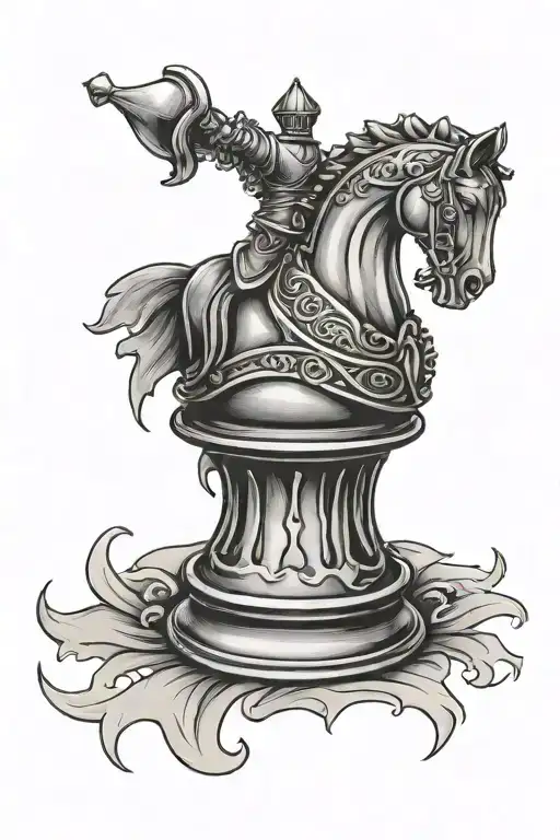 Knight Chess Piece With Name Written