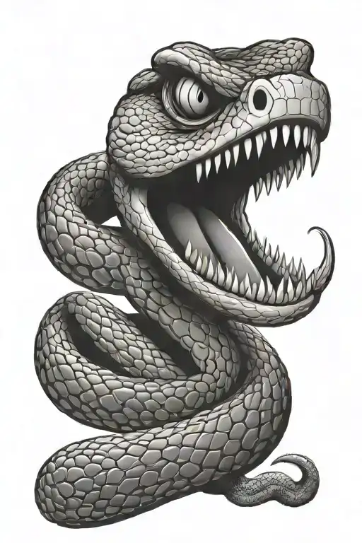 Snake With Tongue Out