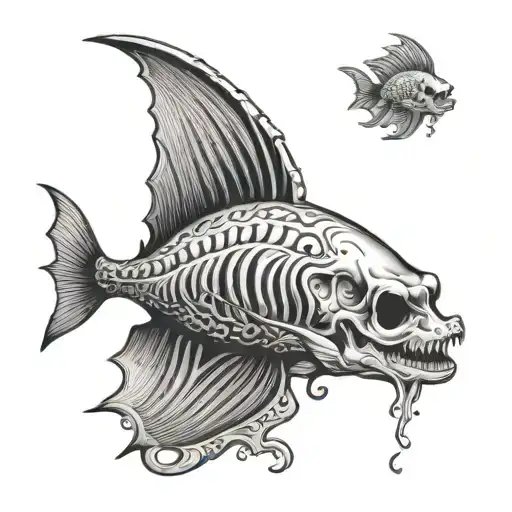 Skull Fish Swimming
