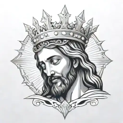 Jesus Wearing Crown