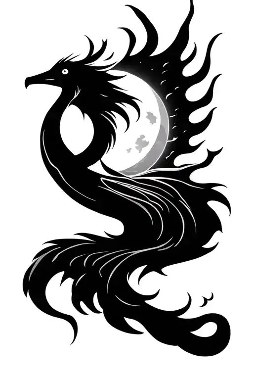 Firey Phonix Rising Moon Rising