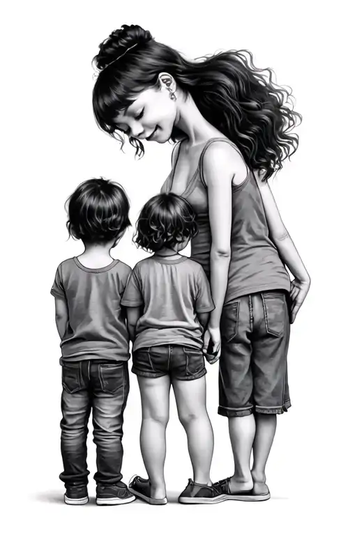 Photo Of My Children And Mom