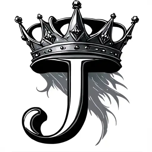 Letter J With A Crown