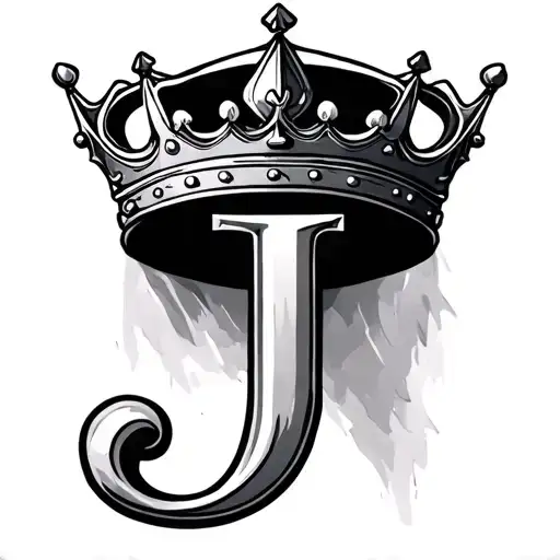 Letter J With A Crown